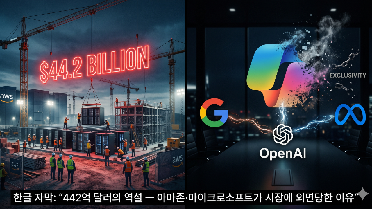 442억 달러의 역설 — 아마존·마이크로소프트가 시장에 외면당한 이유