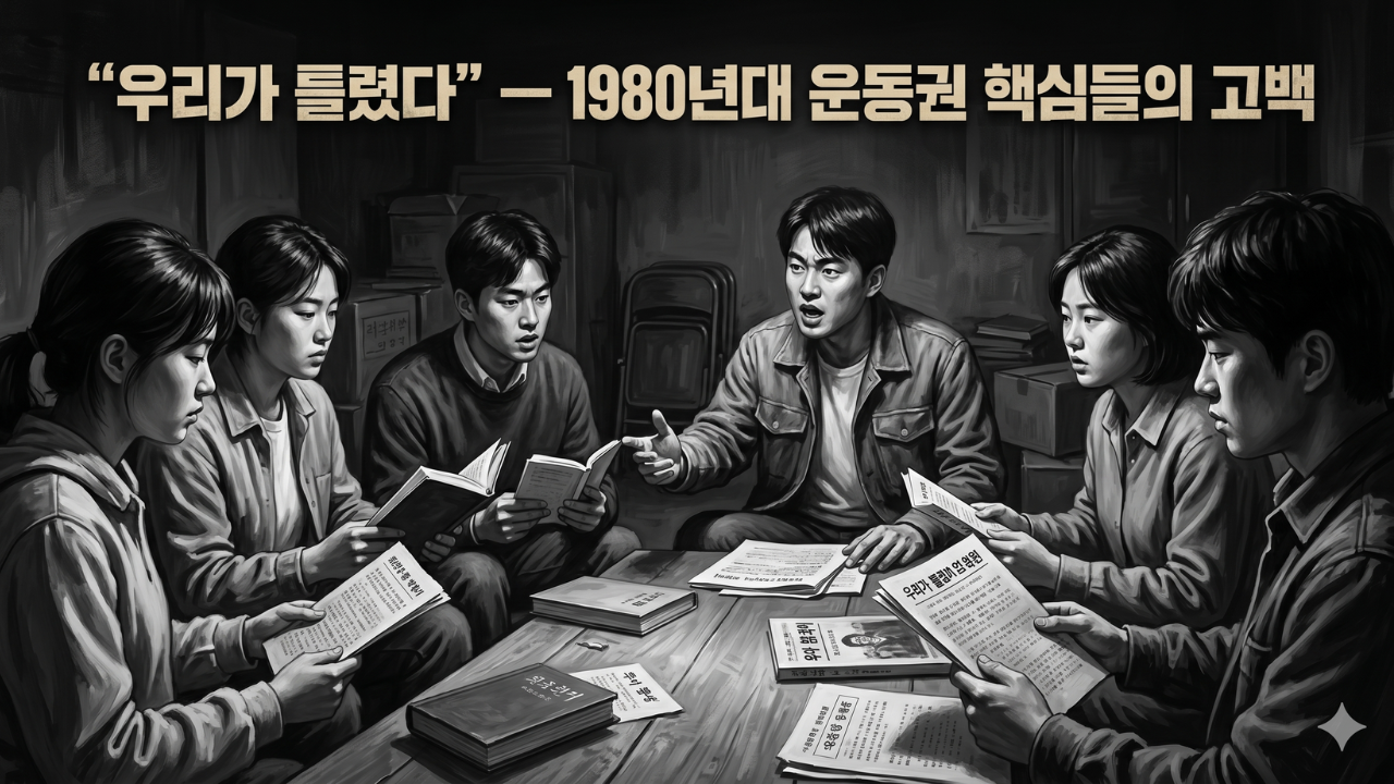 1980년대 운동권 핵심들의 고백 — 우리가 틀렸다