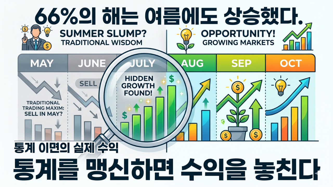 66%의 해는 여름에도 상승했다