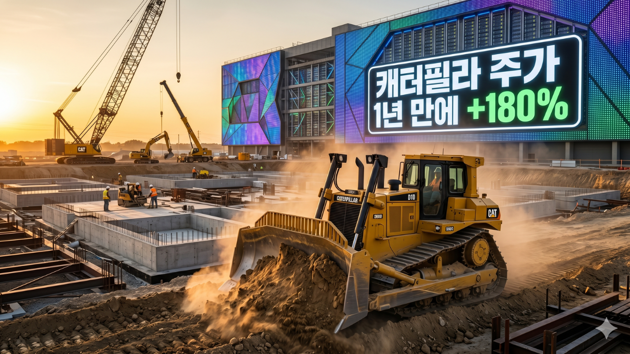 캐터필라 주가 1년 만에 +180%