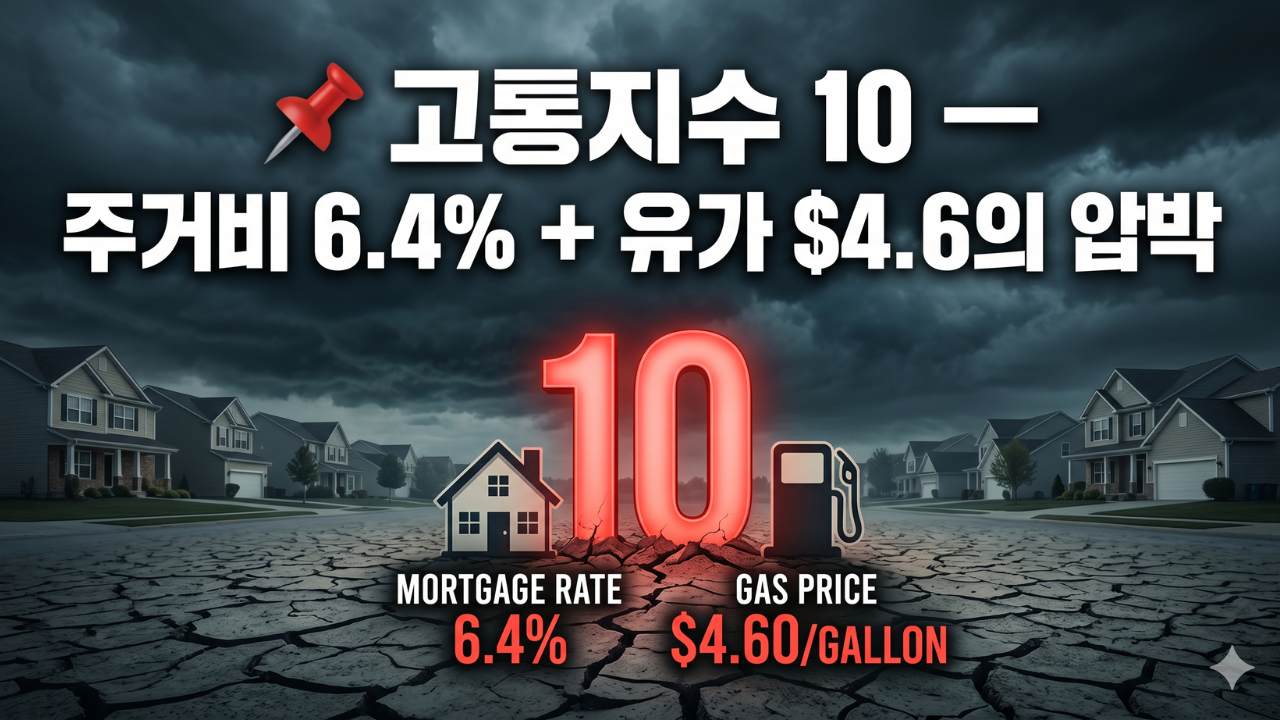 미국 고통지수 Pain Index 주택담보대출 금리 6.4%와 휘발유 가격