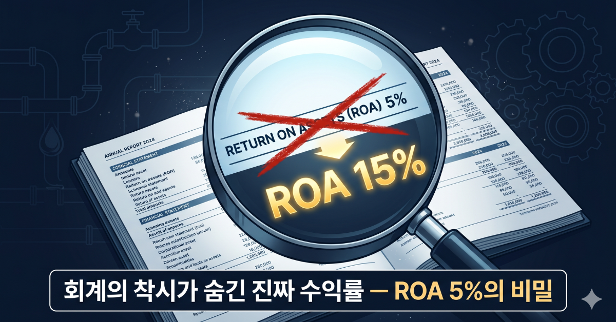 베이커 휴즈 ROA 회계 착시 분석 — 장부상 5%에서 실제 15%로