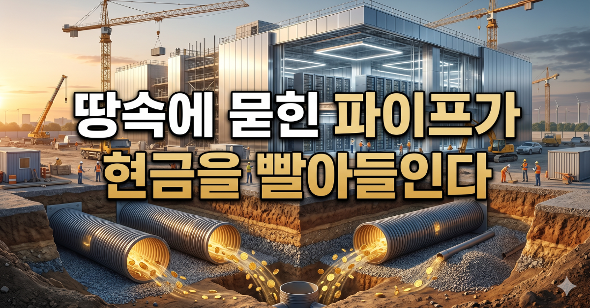 데이터센터 아래 지하 배수관 시스템