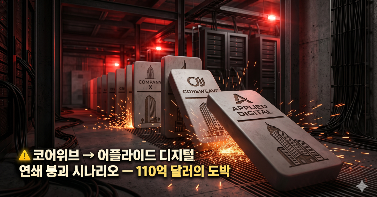 어플라이드 디지털 도미노 리스크 코어위브 연쇄 붕괴