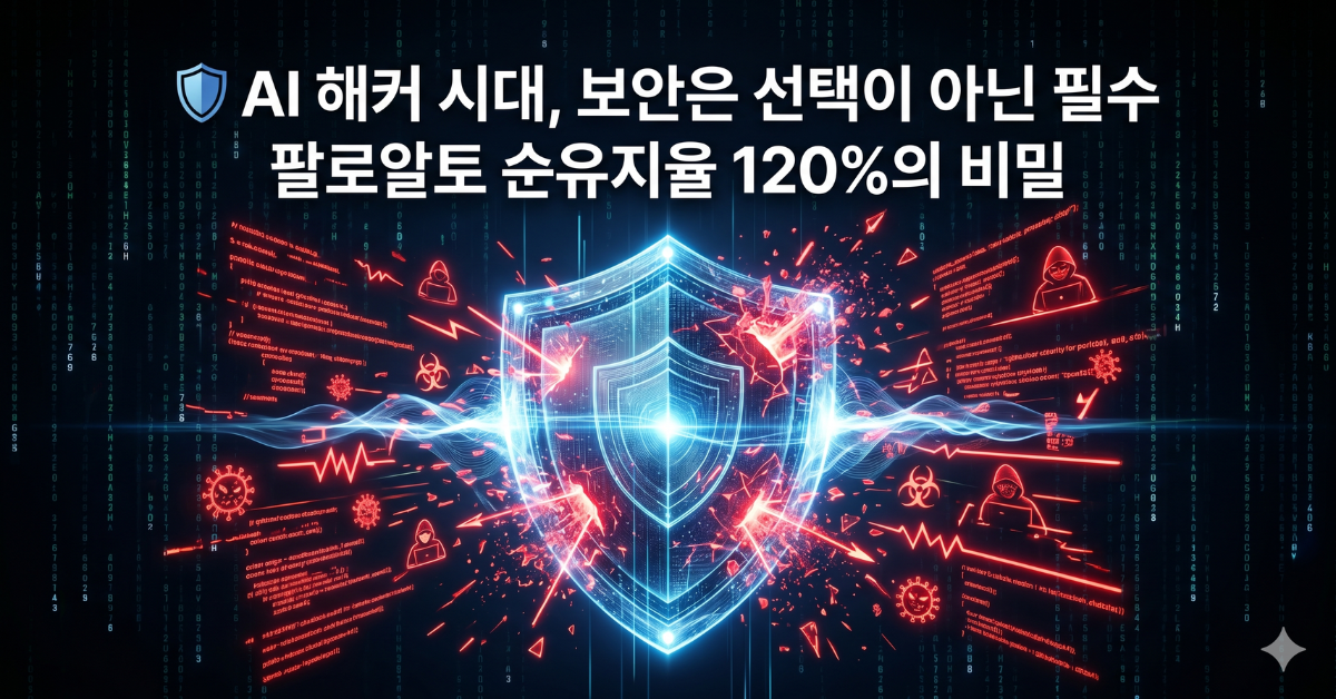 팔로알토 네트워크스 순유지율 120% 사이버 보안 분석