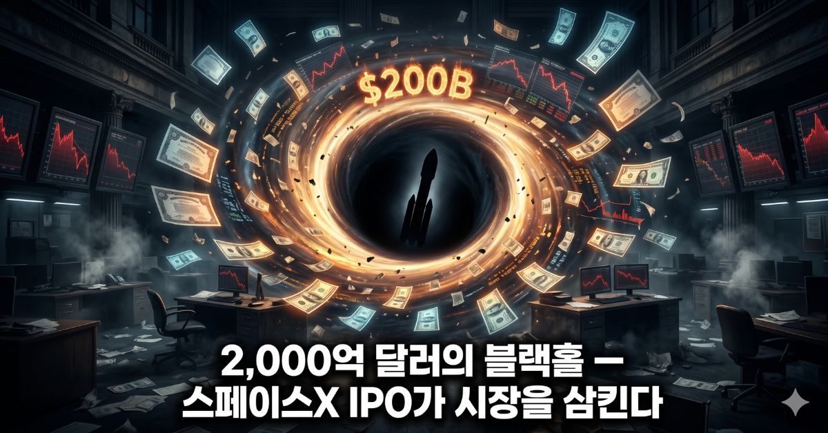 스페이스X IPO 유동성 충격 - 2천억 달러 블랙홀