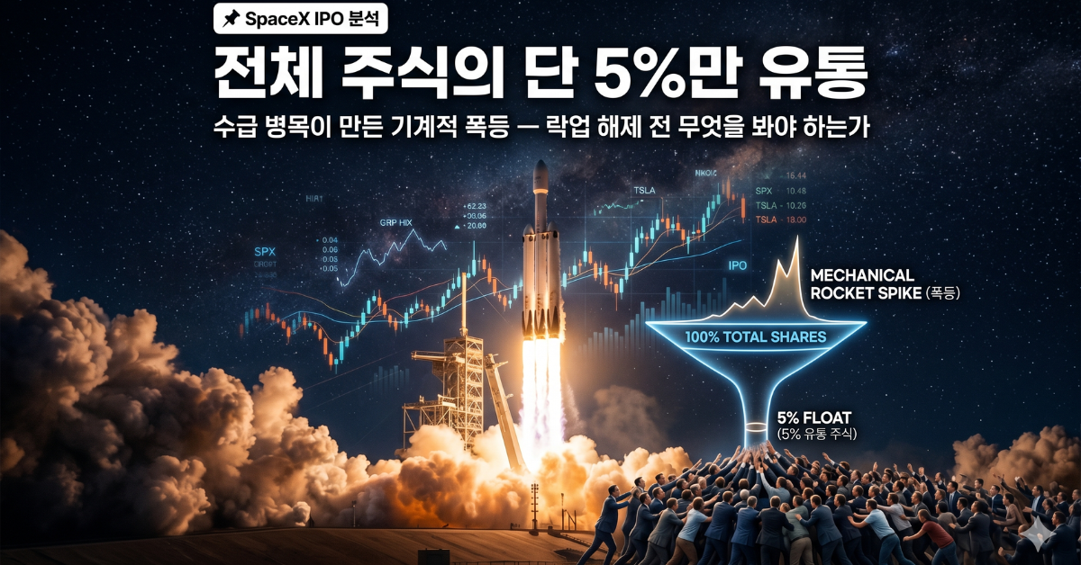 스페이스X 5% 유통주식 병목 현상 IPO 폭등