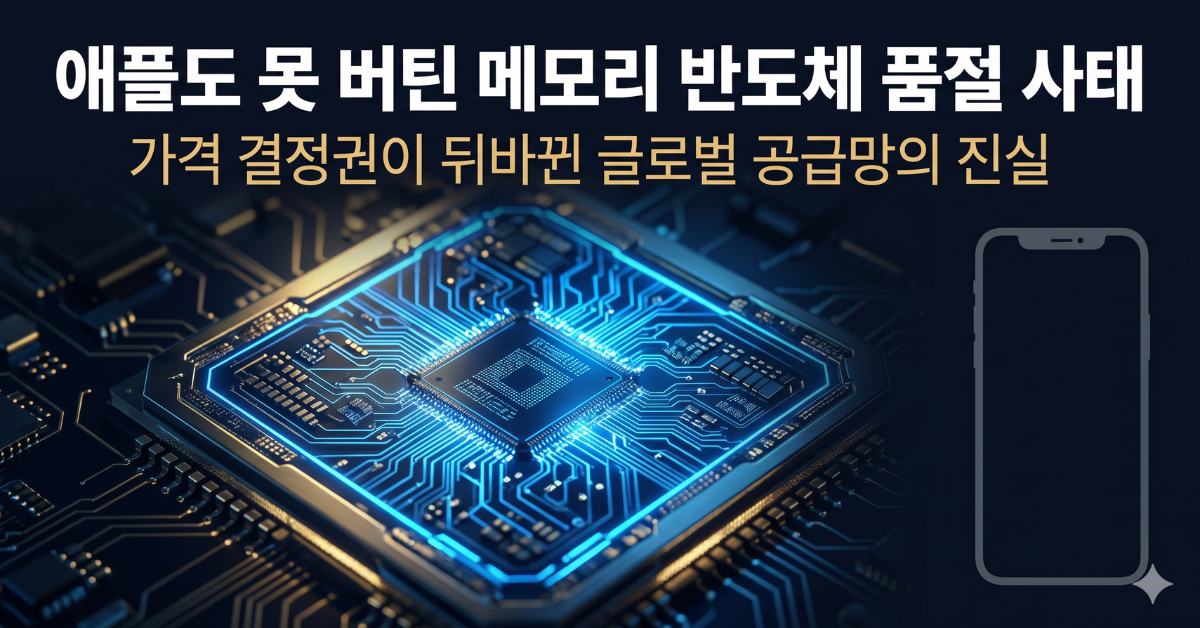 애플도 못 버틴 메모리 반도체 품절 사태