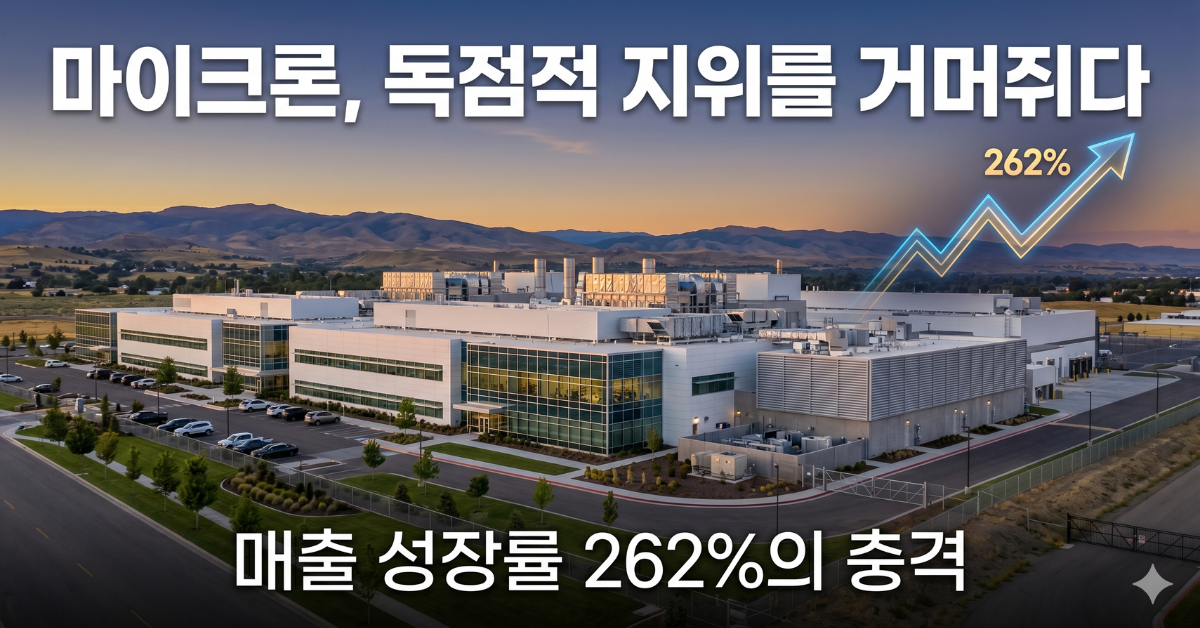 마이크론, 독점적 지위를 거머쥐다, 매출 성장률 262%의 충격