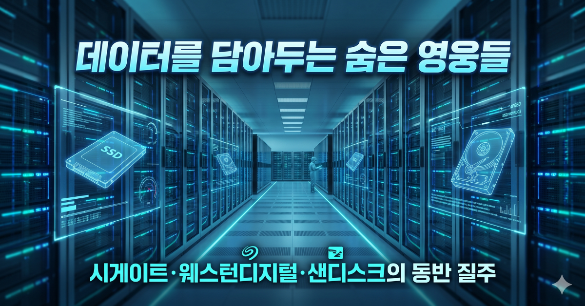 데이터를 담아두는 숨은 영웅들, 시게이트 웨스턴디지털 샌디스크의 동반 질주
