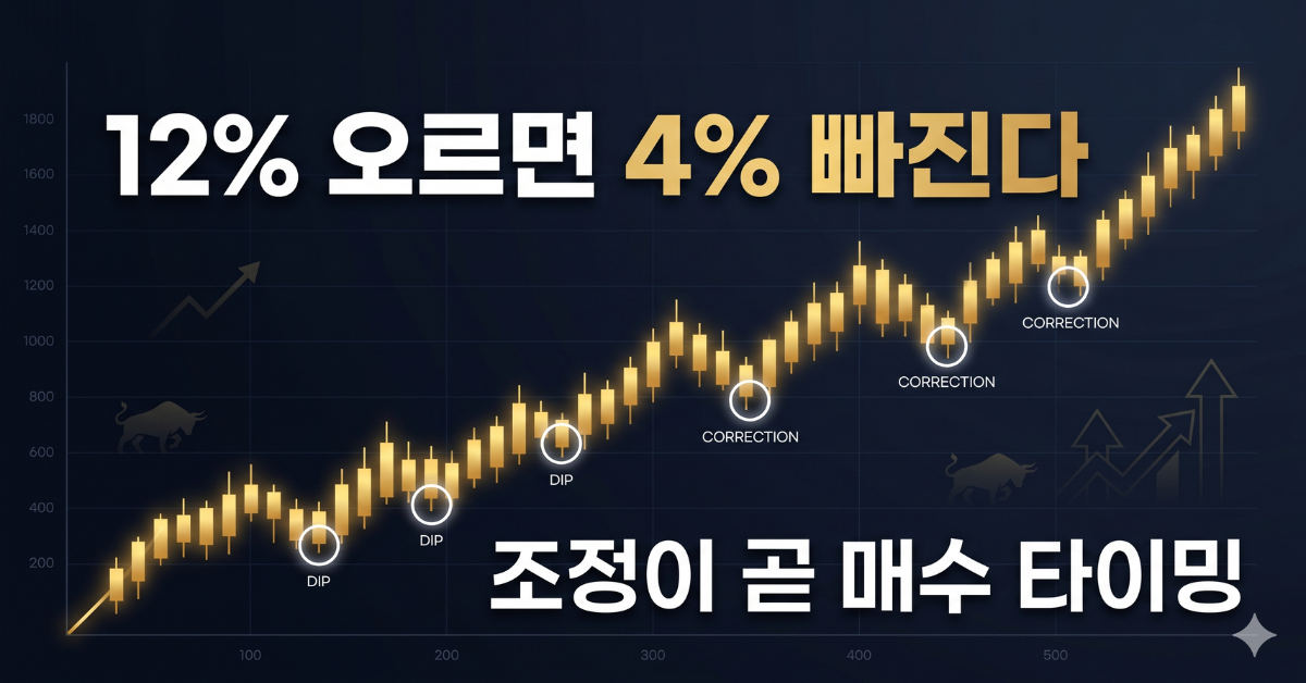 12% 오르면 4% 빠진다, 조정이 곧 매수 타이밍