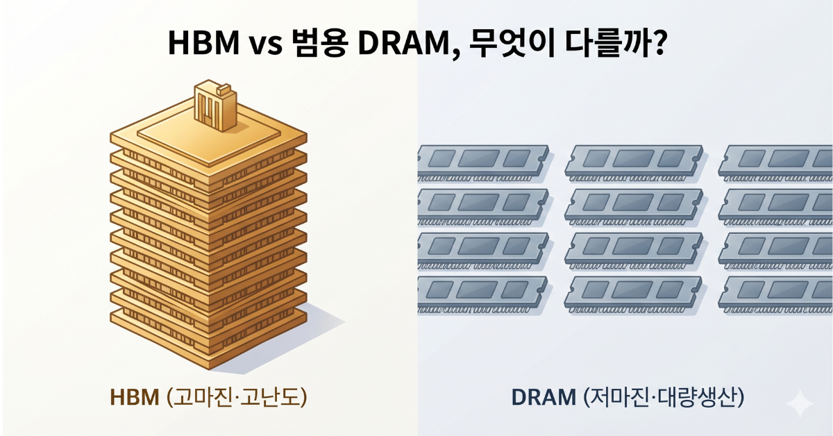 HBM과 DRAM의 구조적 차이