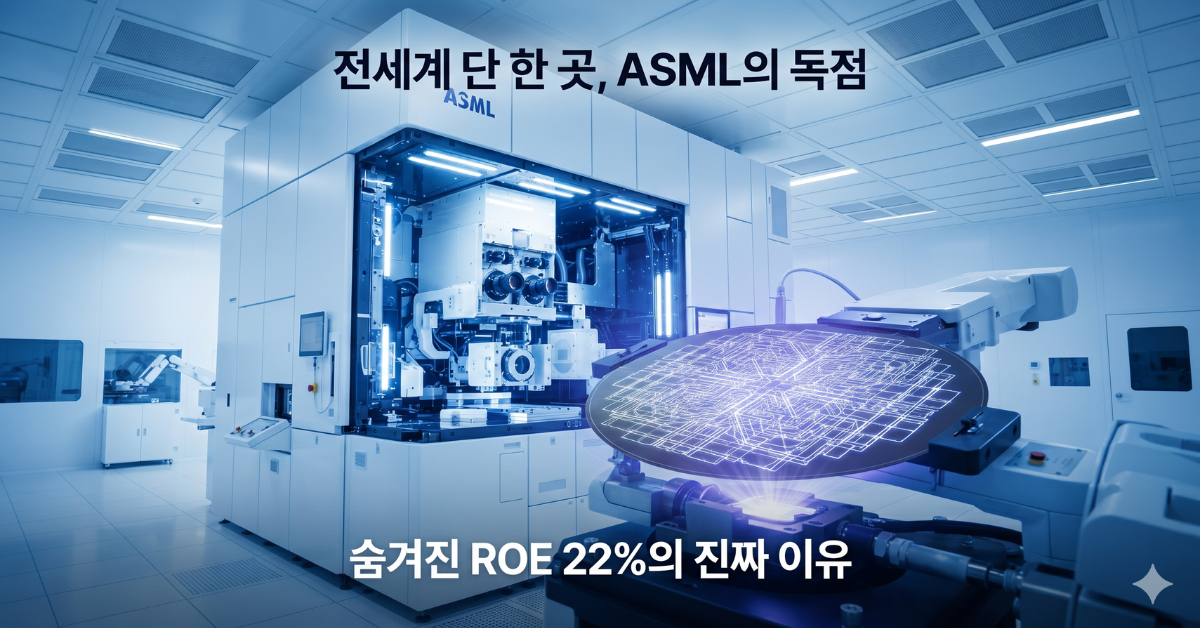 전세계 단 한 곳, ASML의 독점, 숨겨진 ROE 22퍼센트의 진짜 이유