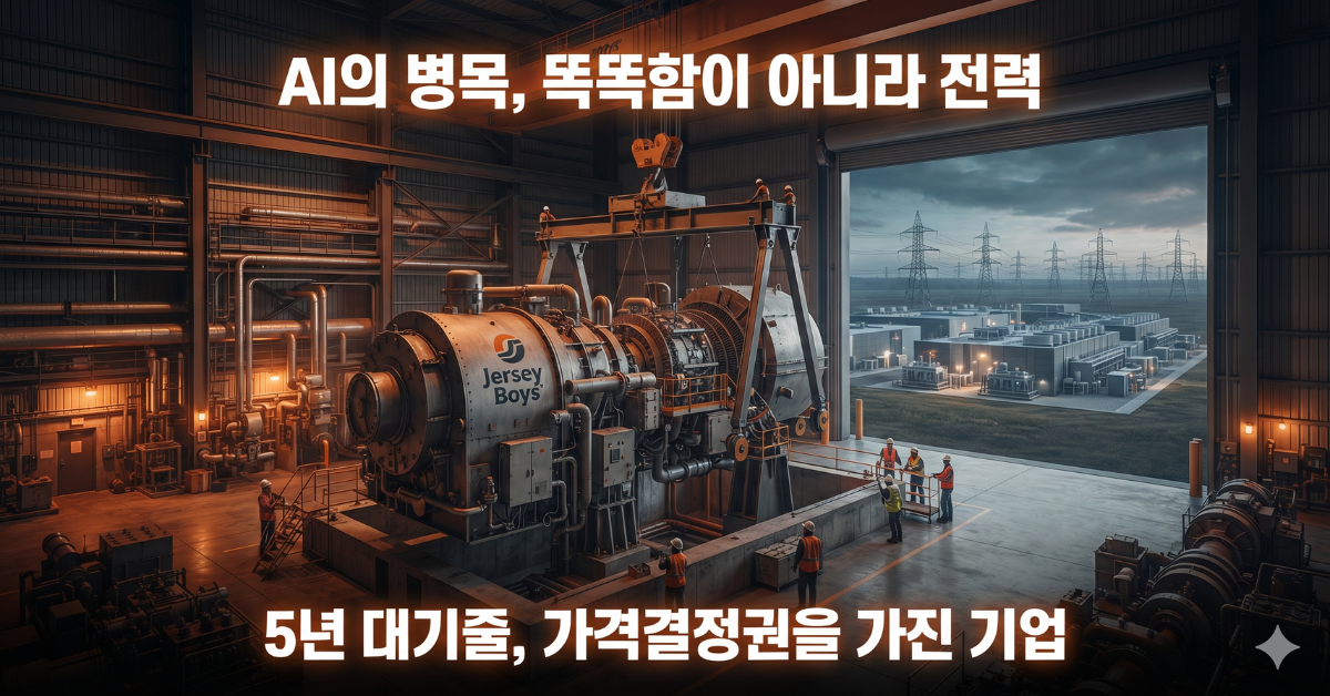 AI의 병목은 전력, 5년 대기줄 가격결정권을 가진 기업