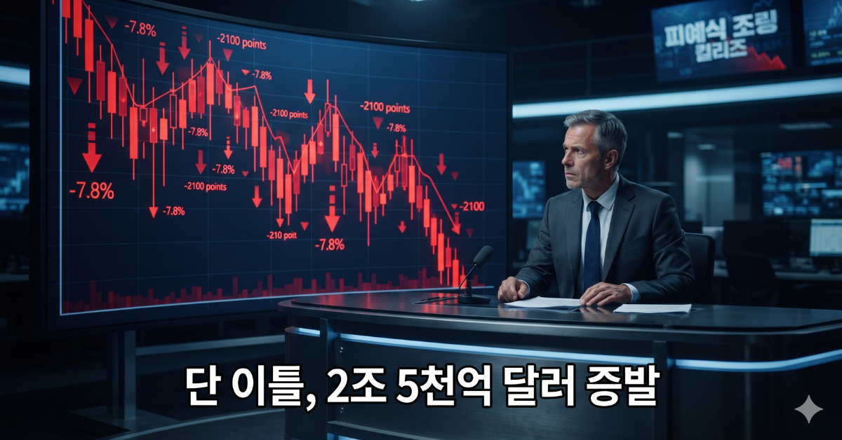 2조 5천억 달러 증발, 빅테크 주가 폭락