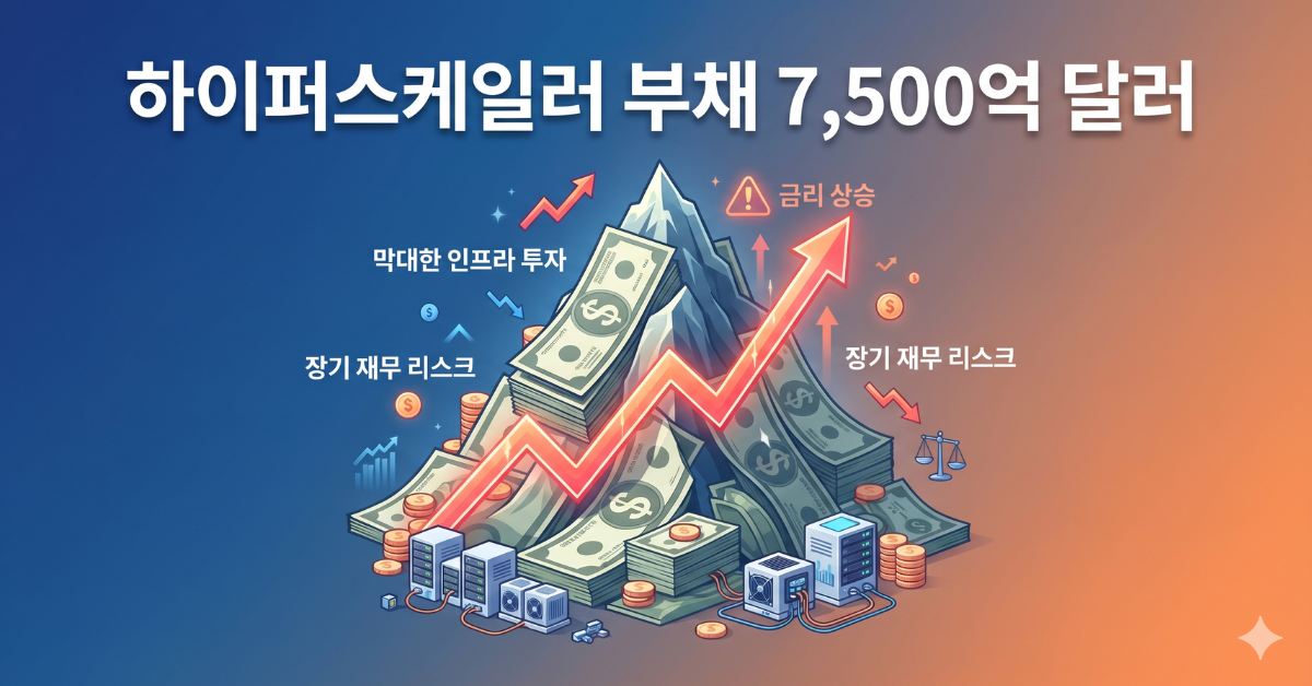 하이퍼스케일러 부채 7500억 달러 인포그래픽