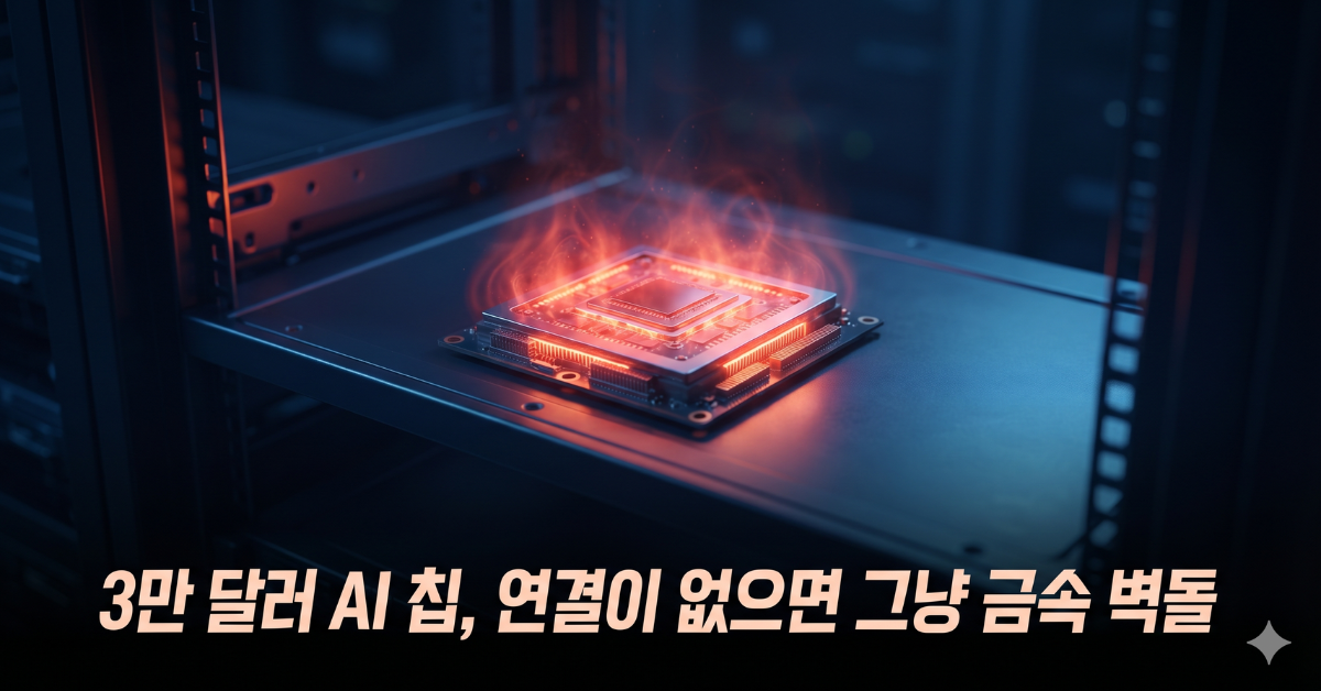 3만 달러 AI 칩, 연결이 없으면 그냥 금속 벽돌