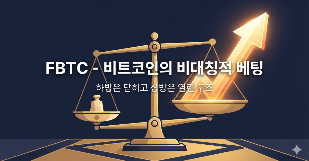비트코인 현물 ETF와 채권 안전자산을 동시에 상징하는 균형 저울 이미지