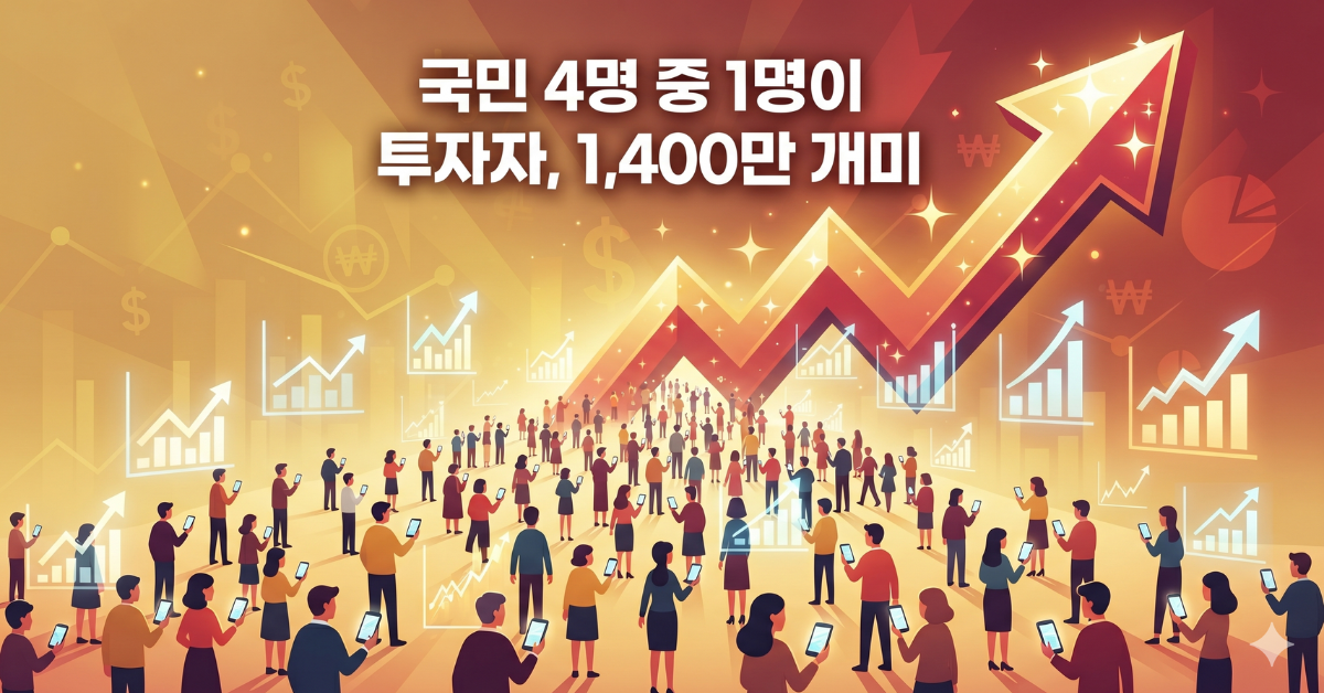 국민 4명 중 1명이 투자자, 1,400만 개미