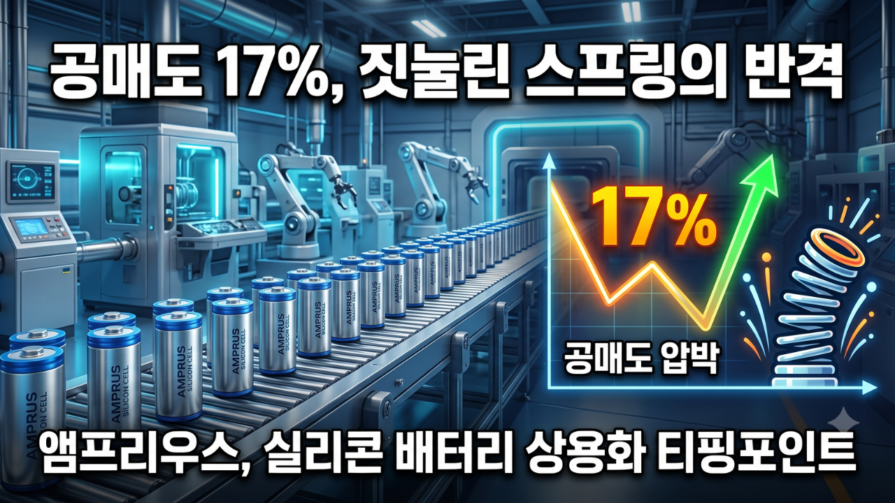 공매도 17%, 짓눌린 스프링의 반격 - 앰프리우스