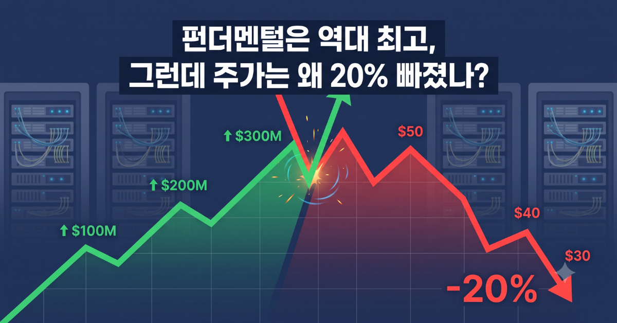 마이크로소프트 실적과 주가 괴리 차트