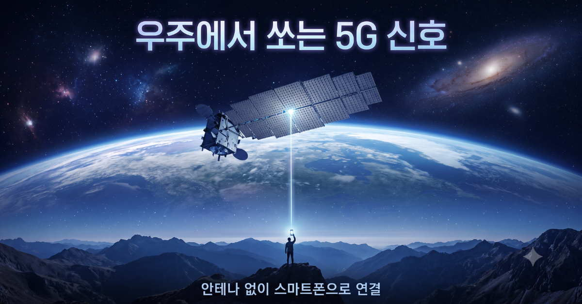 우주에서 쏘는 5G 신호 - 안테나 없이 스마트폰으로 연결