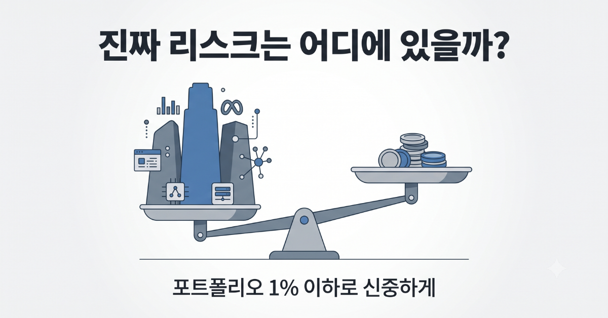 초소형주 리스크 관리와 저울 비유 이미지