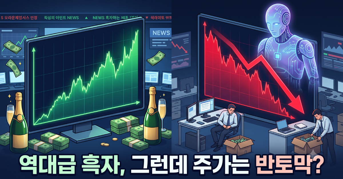 역대급 흑자, 그런데 주가는 반토막?