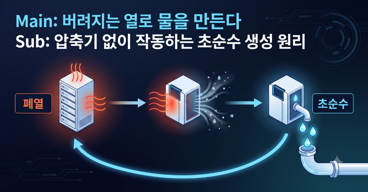 버려지는 열로 물을 만든다 - 압축기 없이 작동하는 초순수 생성 원리