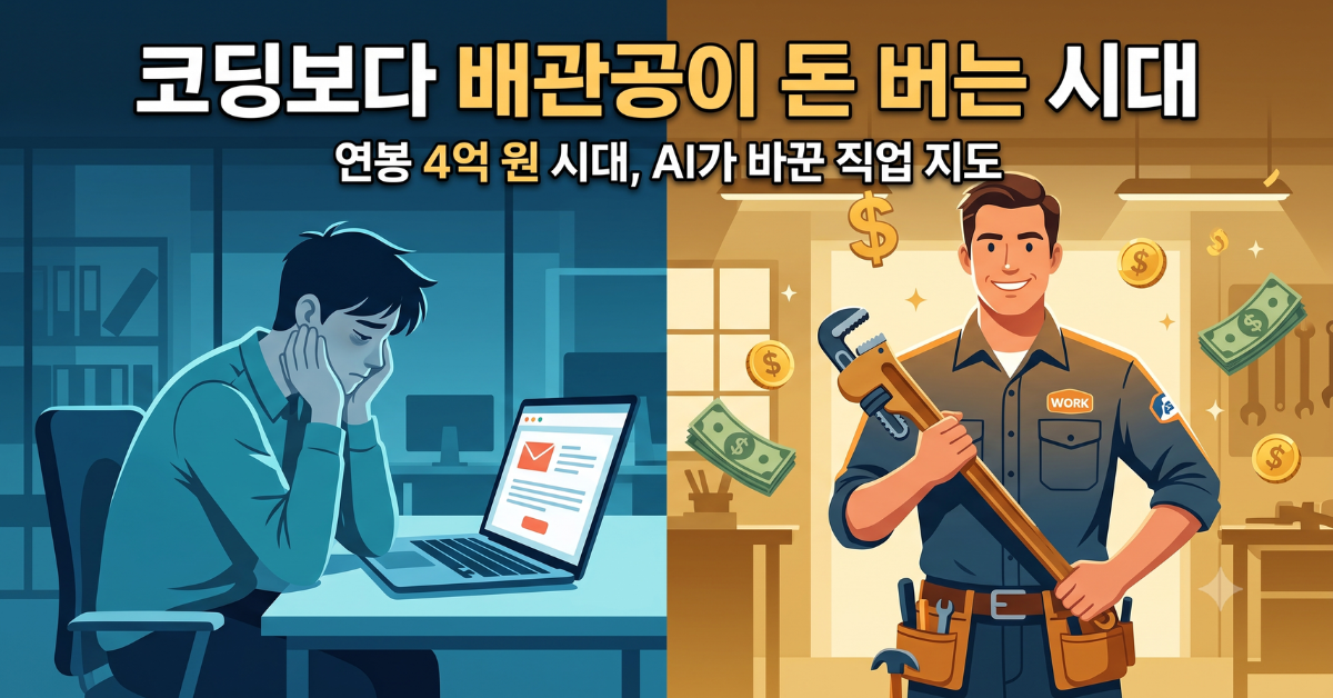 AI 인프라 투자 시대 - 코딩보다 배관공이 돈 버는 이유, 연봉 4억 원