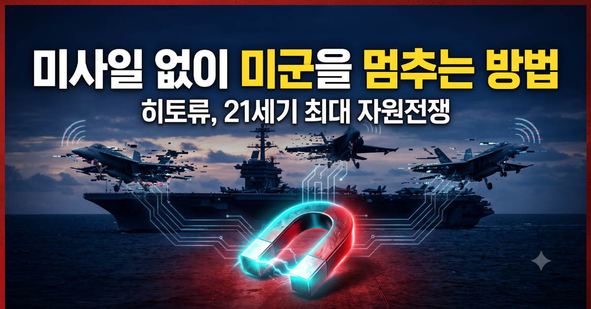 히토류 미국 주식 테마를 상징하는 AI 데이터센터와 전투기 이미지