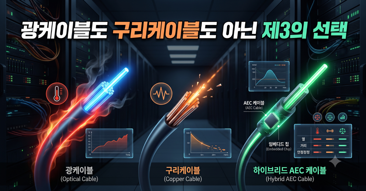 광케이블도 구리케이블도 아닌 제3의 선택 AEC 케이블 비교