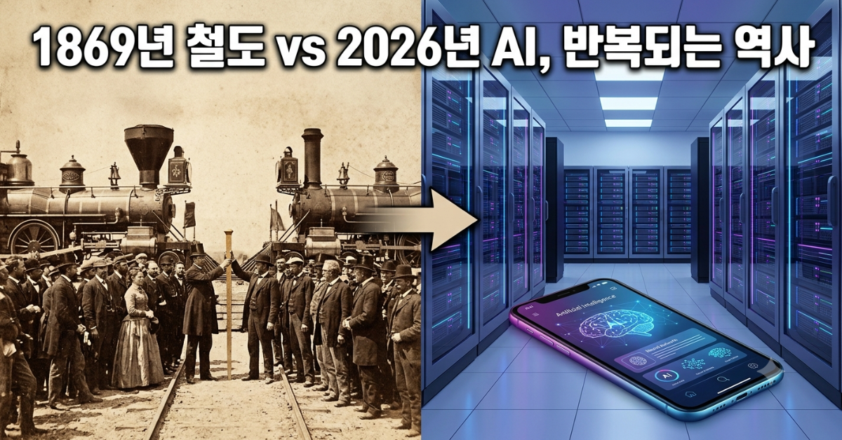 1869년 철도 vs 2026년 AI, 반복되는 역사