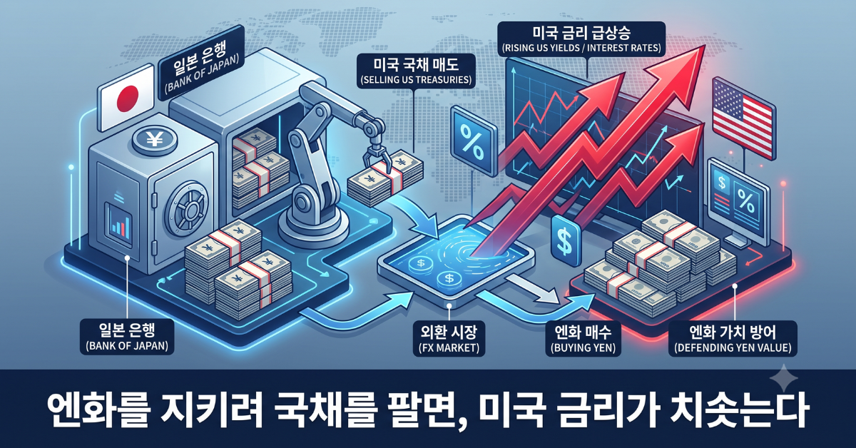 엔화를 지키려 국채를 팔면 미국 금리가 치솟는다