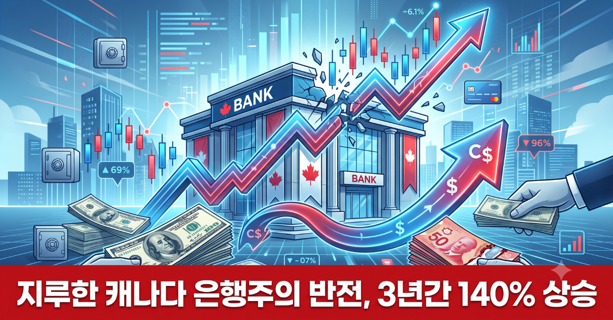 지루한 캐나다 은행주의 반전, 3년간 140% 상승