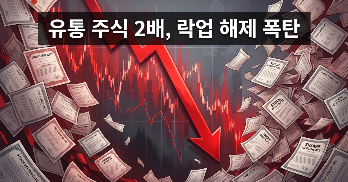 유통 주식 2배, 락업 해제 폭탄