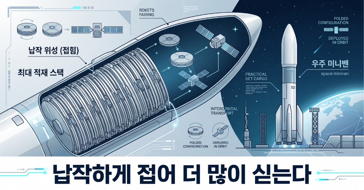 납작하게 접어 더 많이 싣는다