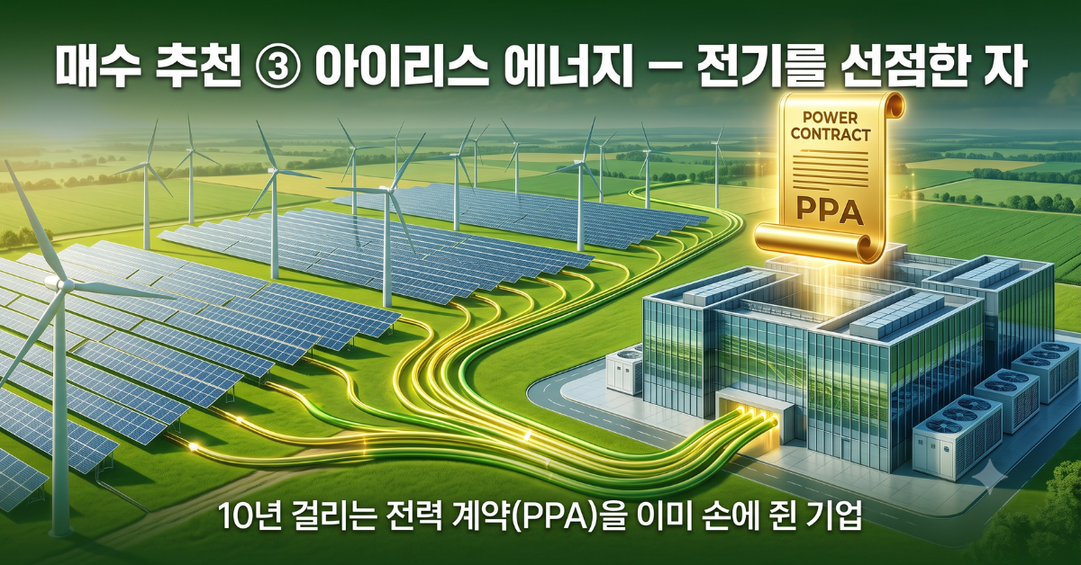 매수 추천 아이리스 에너지 전기를 선점한 자 전력구매계약 PPA