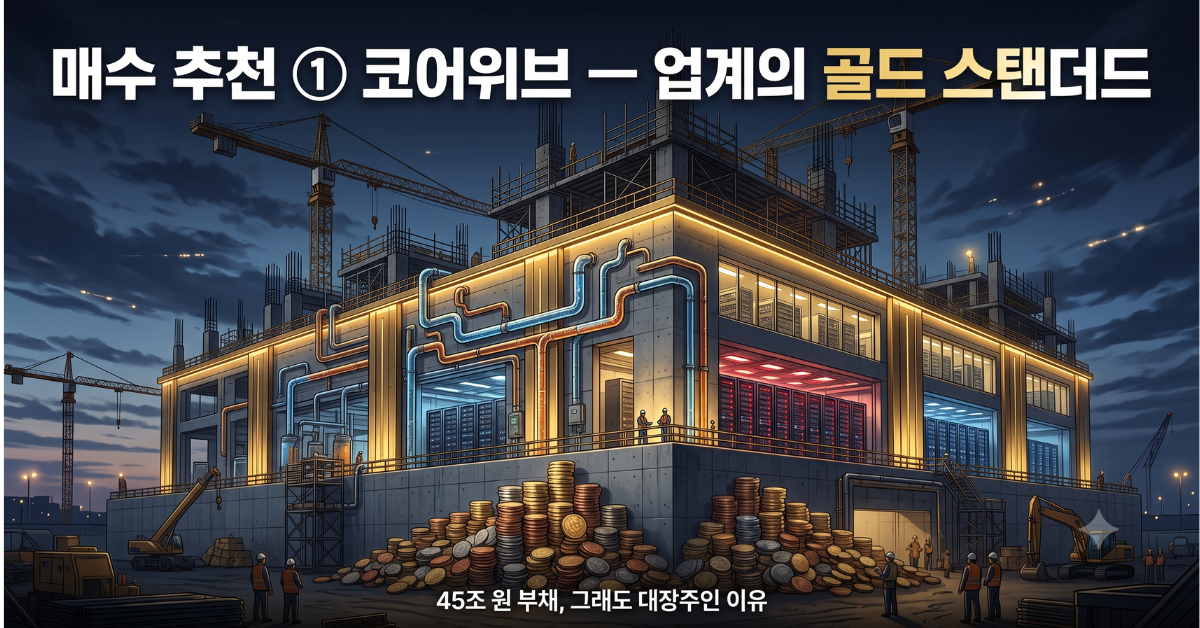 매수 추천 코어위브 업계의 골드 스탠더드 45조원 부채