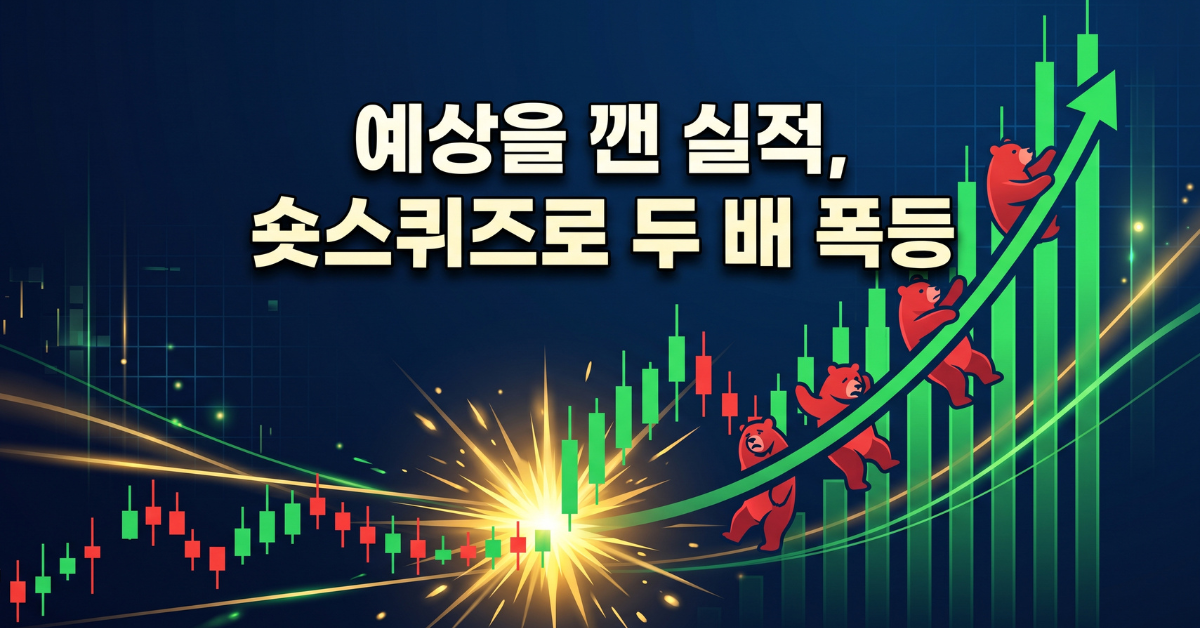 예상을 깬 실적, 숏스퀴즈로 두 배 폭등