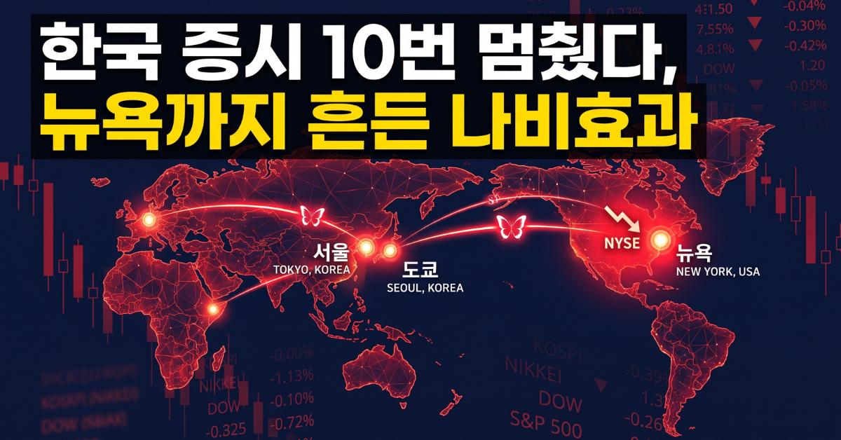 한국 증시 10번 멈췄다, 뉴욕까지 흔든 나비효과