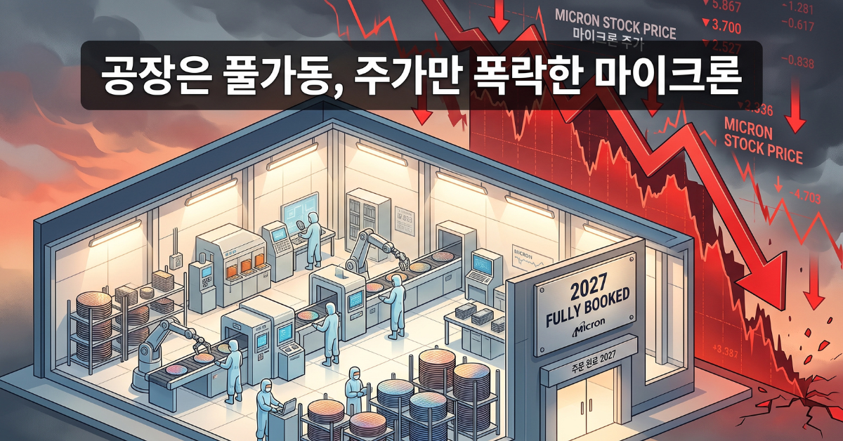 공장은 풀가동, 주가만 폭락한 마이크론
