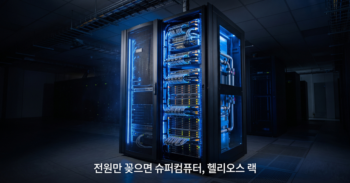 전원만 꽂으면 슈퍼컴퓨터 헬리오스 랙