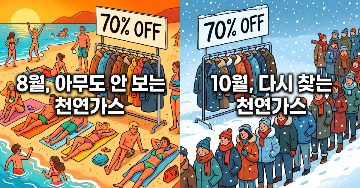 8월 아무도 안 보는 천연가스, 10월 다시 찾는 천연가스