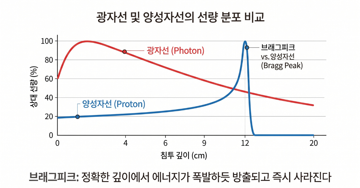브래그피크 원리 - 양성자 치료가 정확한 깊이에서 에너지를 방출하는 이유