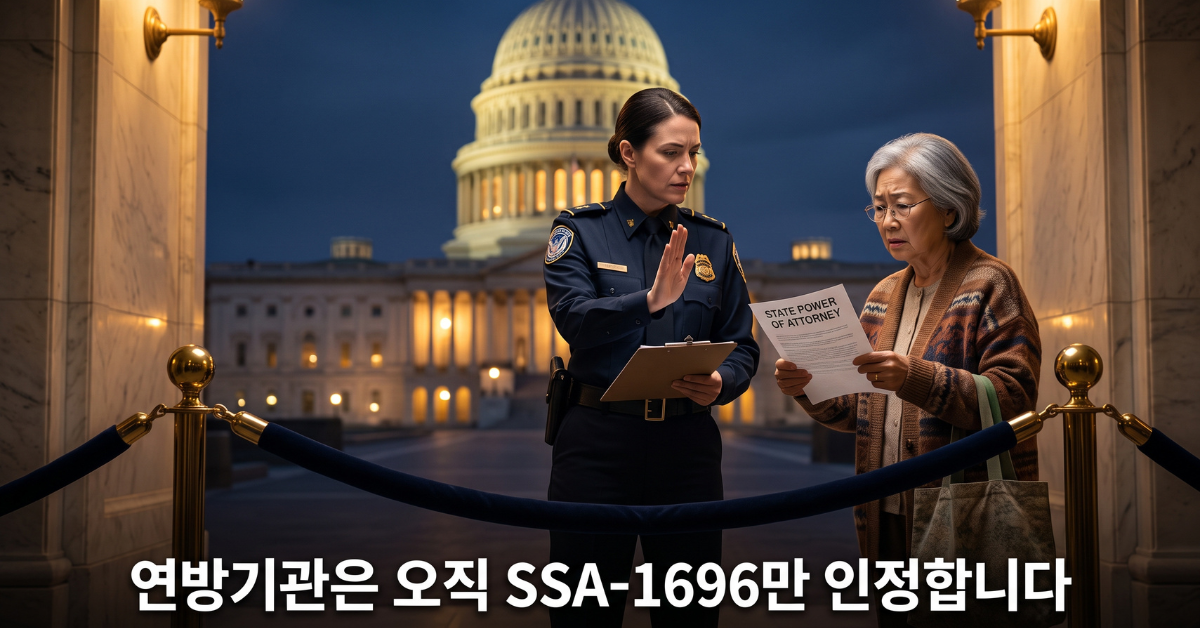 연방기관은 오직 SSA-1696만 인정합니다