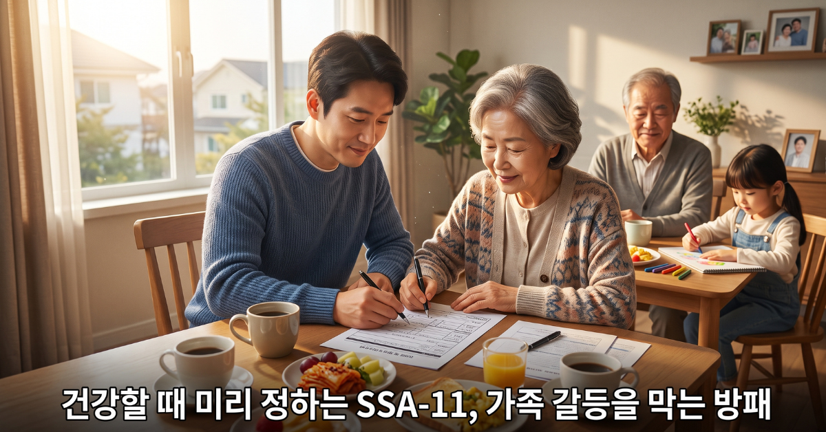 건강할 때 미리 정하는 SSA-11, 가족 갈등을 막는 방패