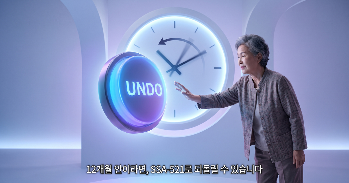 12개월 안이라면 신청을 되돌릴 수 있습니다