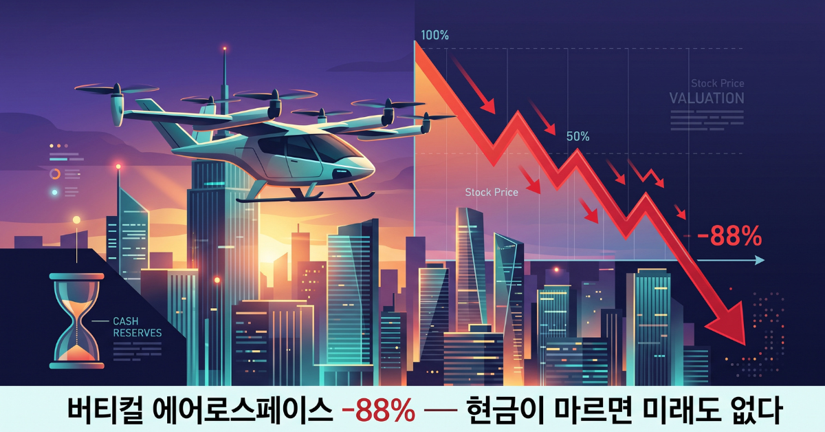 버티컬 에어로스페이스 -88% 현금이 마르면 미래도 없다