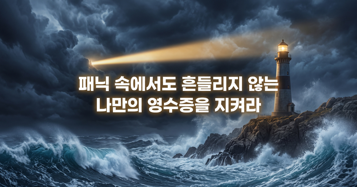 패닉 속에서도 흔들리지 않는 나만의 영수증을 지켜라